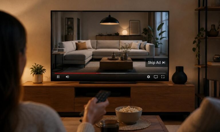 Mobilya markasını video reklamlarıyla tanıtma yöntemlerini anlatan görsel