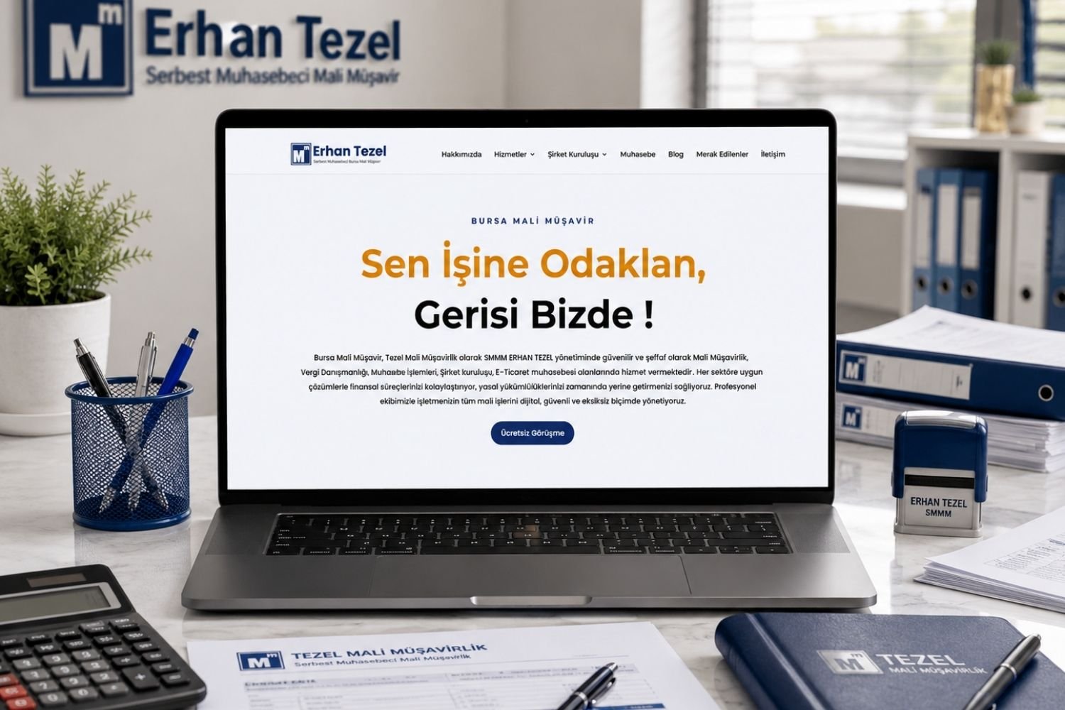 Mali müşavirlik hizmeti için hazırlanmış dijital proje çalışması