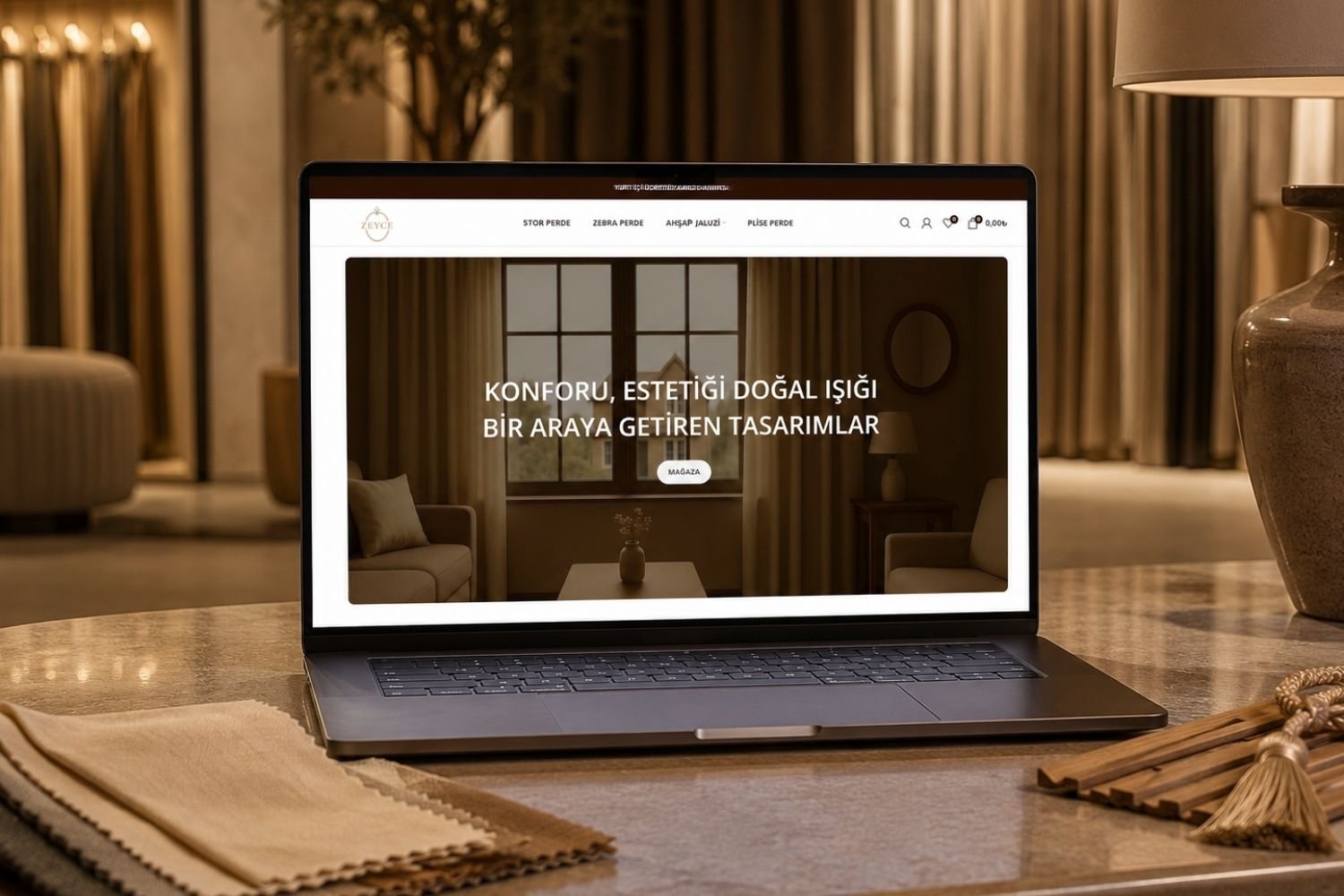 Stor Perde markası için hazırlanmış dijital proje çalışması